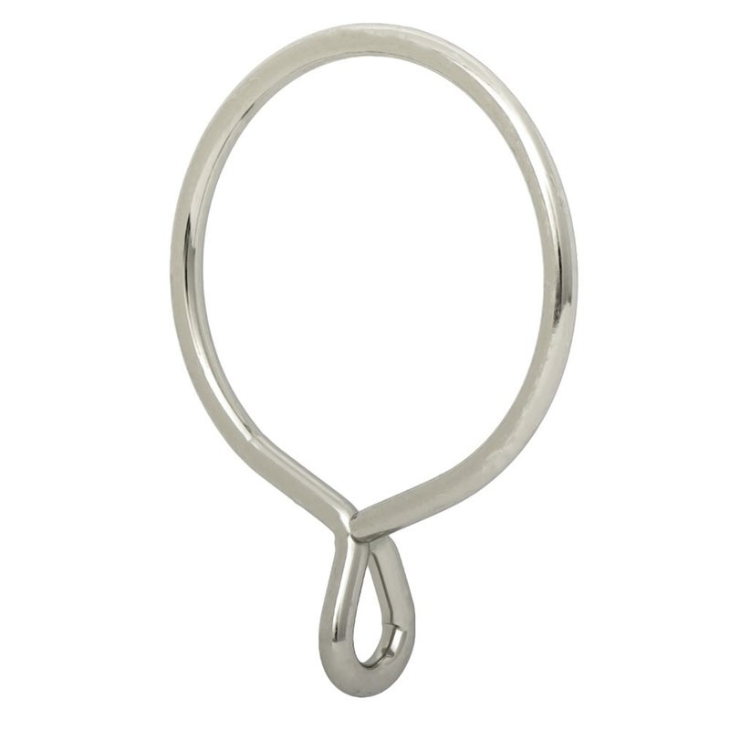 Ivilon Drapery Eyelet Curtain Rings - 2.3" Ring for Curtain Hook Pins, Set of 14 - Brushed Nickel - Image 1